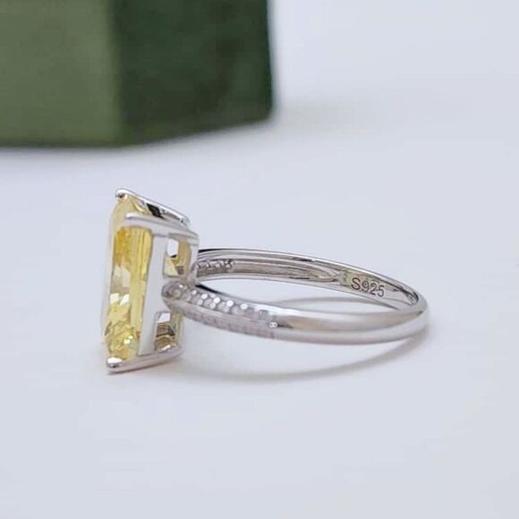 Sterling Silver S925 Citrine Ring - Picture 4 of 5